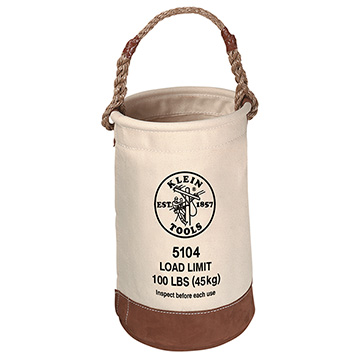 Klein Toolbag on Klein Tool Bag 5104 S Canvas Wht Heavy Duty Leather Bottom Bucket